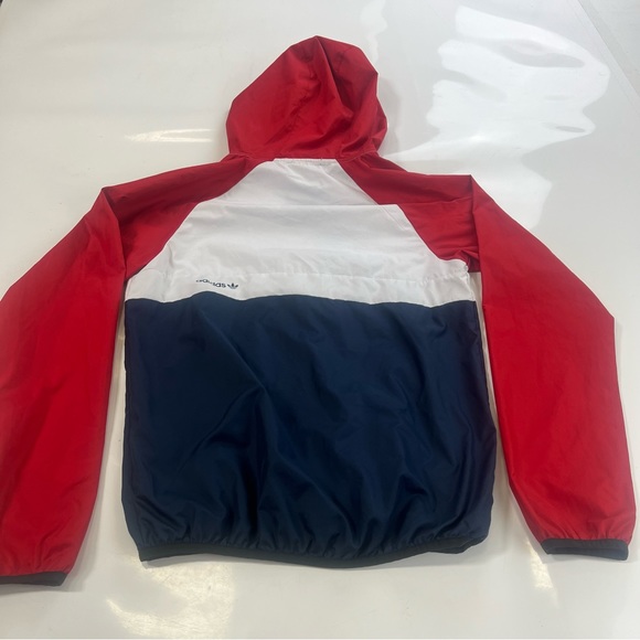 adidas men’s red blue windbreaker XS m149-2 - Picture 2 of 4